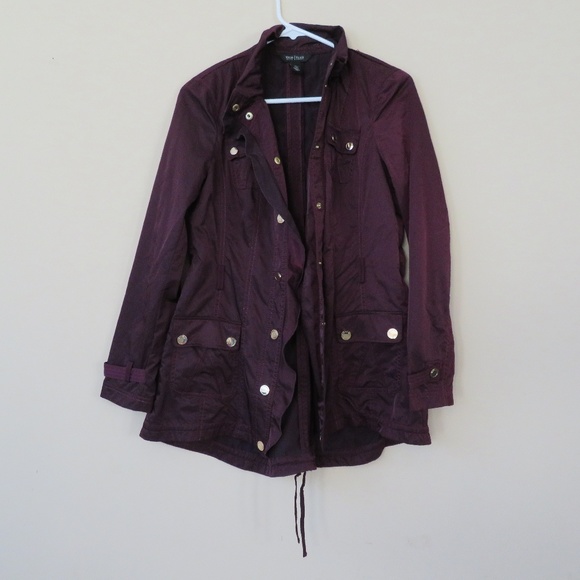 White House Black Market Jackets & Blazers - WHITE HOUSE BLACK MARKET RUFFLE TWIN PARKA JACKET